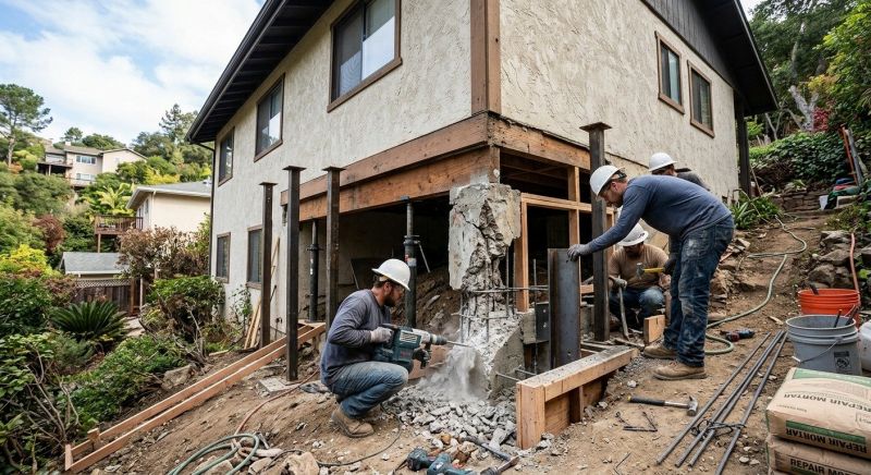 Concrete Foundation Repair in Portola Valley, CA