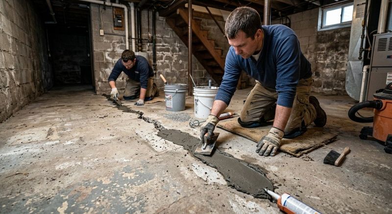 Cracked Basement Floor Repair in Castro Valley, CA