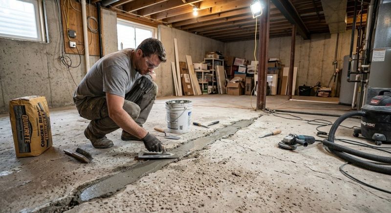 Cracked Basement Floor Repair in Castro Valley, CA