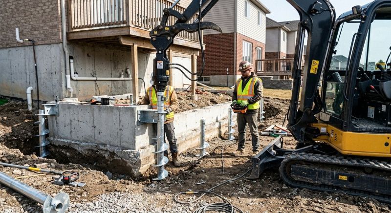 Helical Pile Installation in Castro Valley, CA