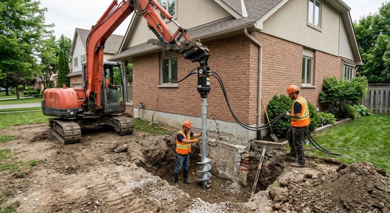 Helical Pile Installation in Castro Valley, CA