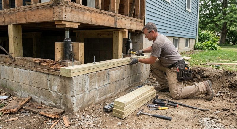 Sinking Foundation Repair in Redwood City, CA