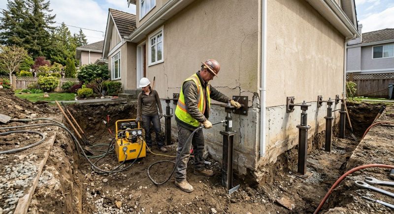 Sinking Foundation Repair in San Leandro, CA